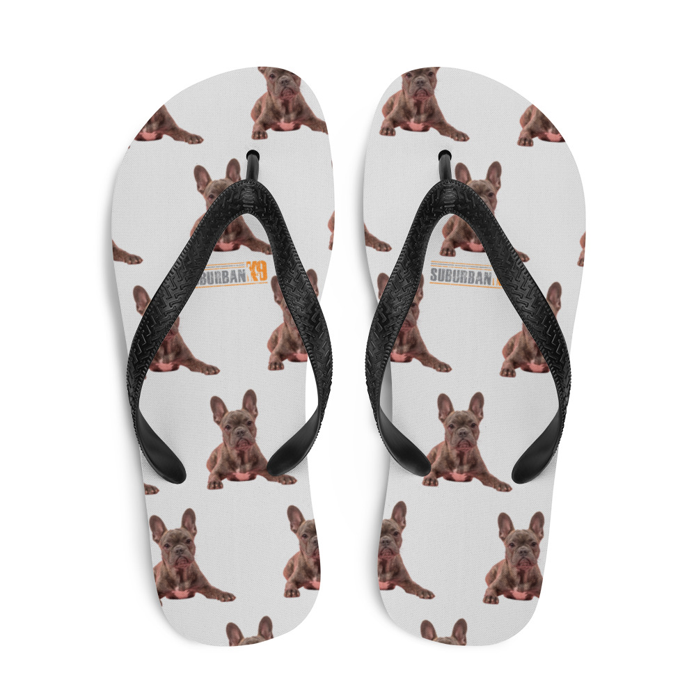 INTERESTPRINT Womens Bath Slippers Slide Sandals,Outdoor Beach Pool Sandals US6~US12 French Bulldog 