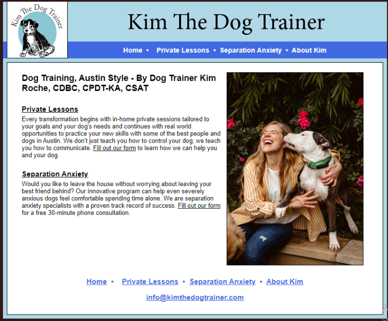 Austin Dog Training - Kim The Dog Trainer