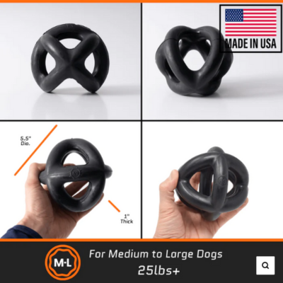 indestructible dog toys monster K9 ring ball